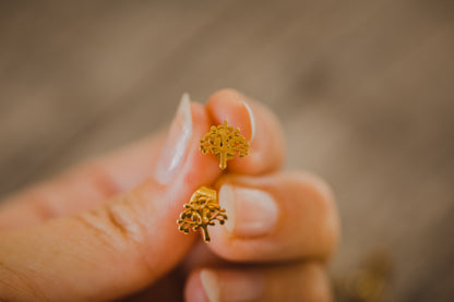 small tree earrings