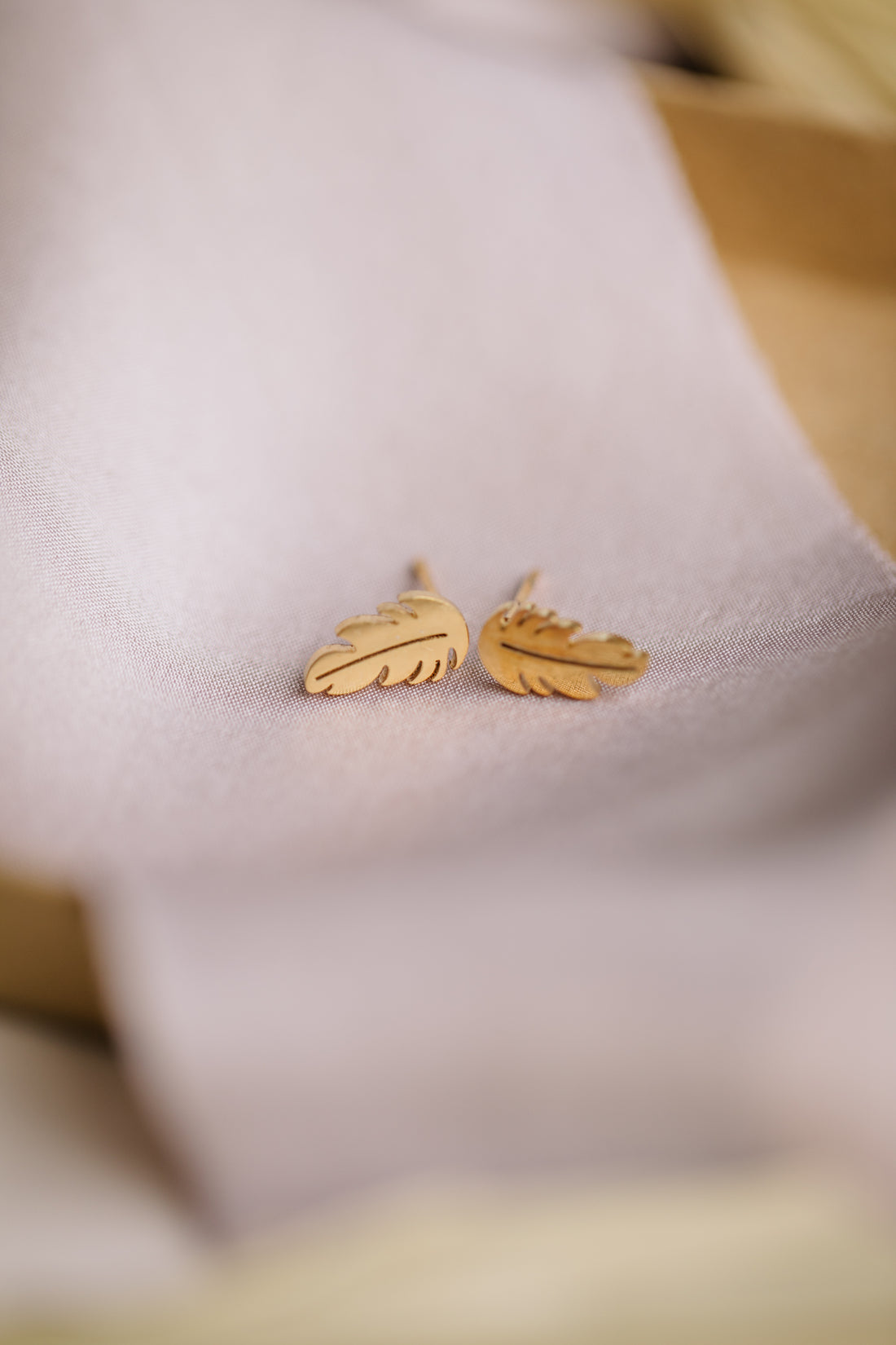 small leaf earrings