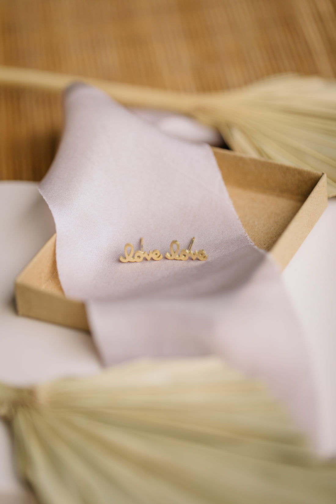 Love lettering earrings