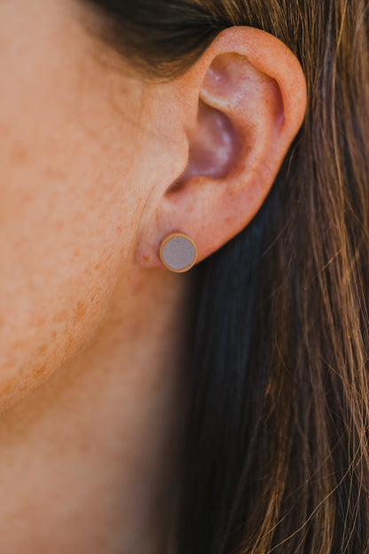 MALVA - small round two-tone earrings