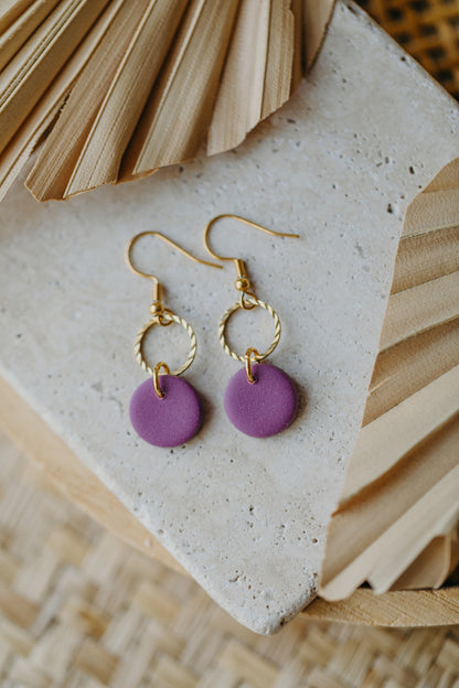 PIPPA - Polymer Ton Ohrring in Misty Mauve