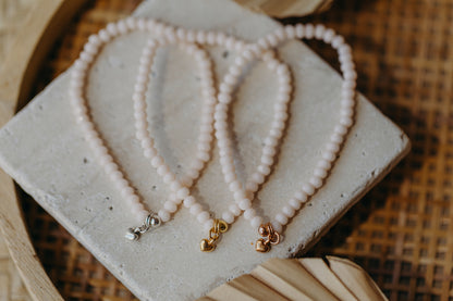 two-tone glass bead bracelet blue &amp;amp; cream