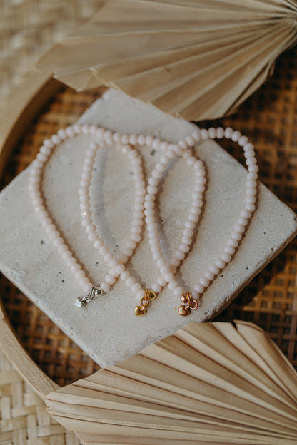 two-tone glass bead bracelet blue &amp;amp; cream