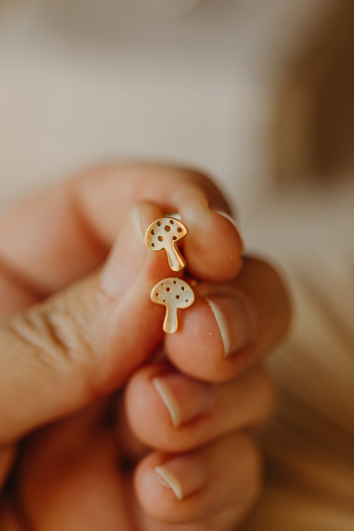 Ohrstecker Pilz