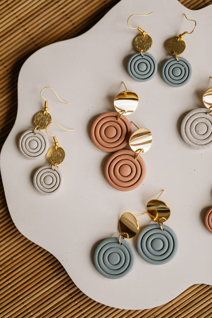 PAULA - small diamond earrings made of polymer clay