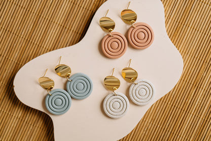 PAULA - small diamond earrings made of polymer clay