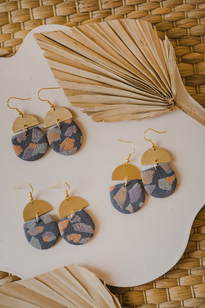 Polymer Clay Earring in Eucalyptus Green