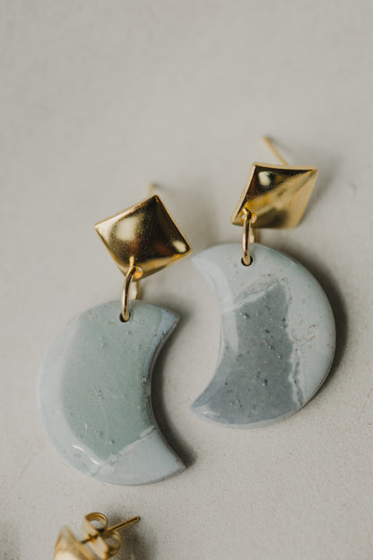 MINTY - mintfarbene Polymer Ton Ohrringe