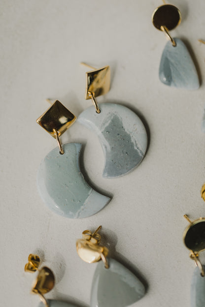 MINTY - mintfarbene Polymer Ton Ohrringe