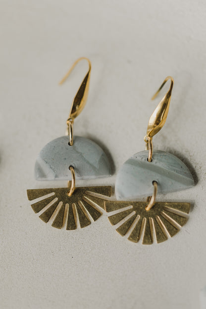 MINTY - mintfarbene Polymer Ton Ohrringe