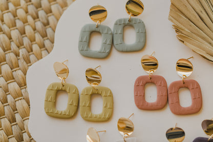 MARJA - small drop earrings gold