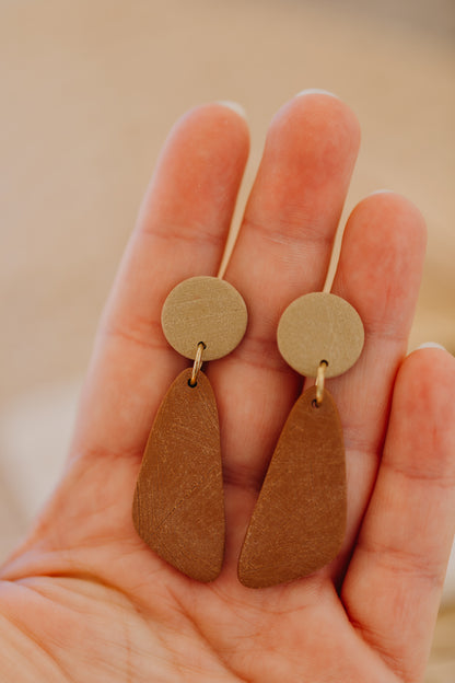 Polymer Clay Earring in Eucalyptus Green