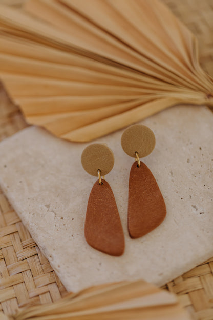 Polymer Clay Earring in Eucalyptus Green