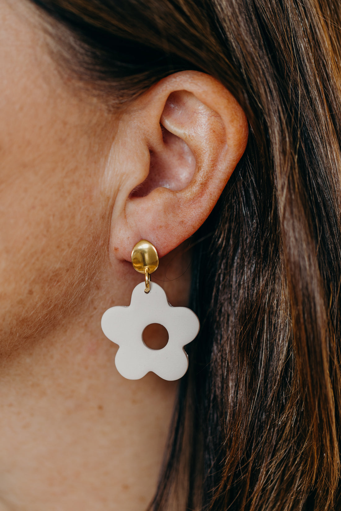 ZADI - Blumen Ohrringe in vanille