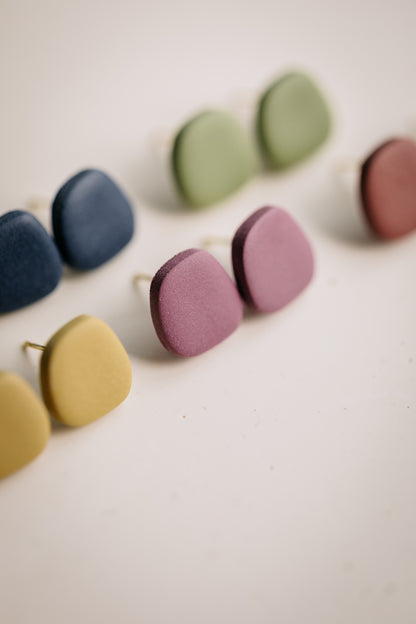 NANO - Eckige Ohrstecker aus Polymer Ton