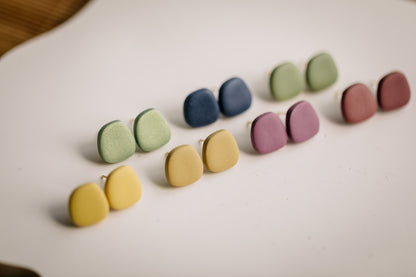 NANO - Eckige Ohrstecker aus Polymer Ton