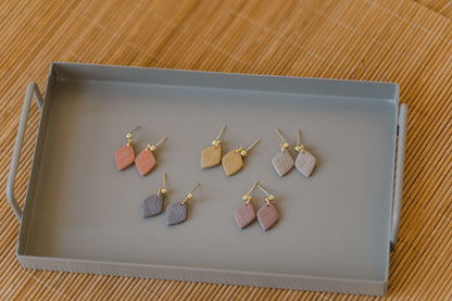 PAULA - small diamond earrings made of polymer clay