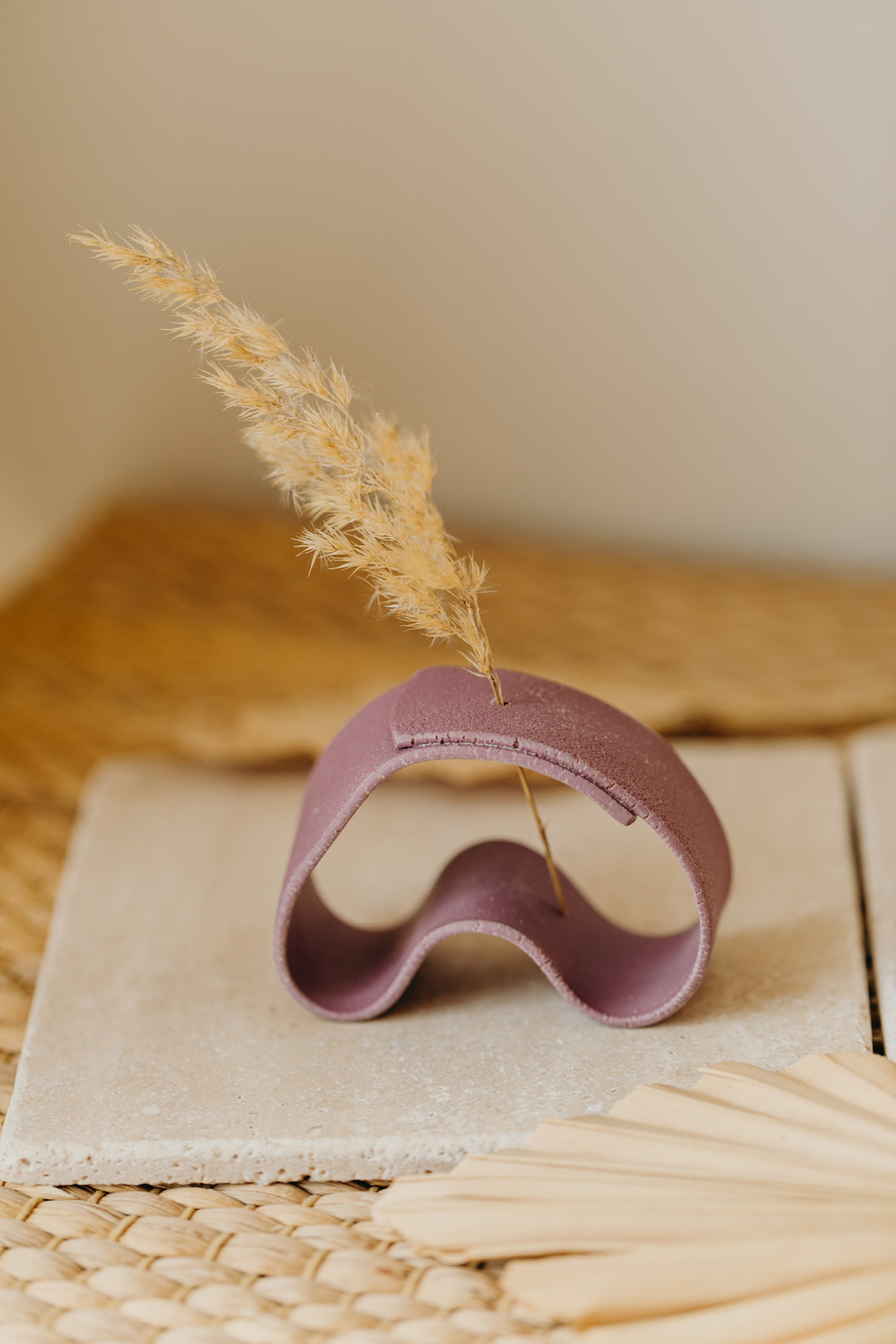 Polymer Clay Vase, Fuchsia