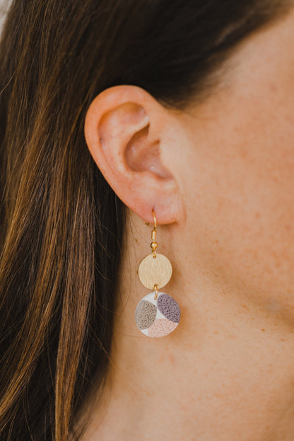 Bunte Terrazzo Ohrringe aus Polymer Ton