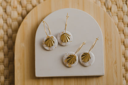 NABA - Creole mit weißem Anhänger aus Polymer Ton &amp; Messing