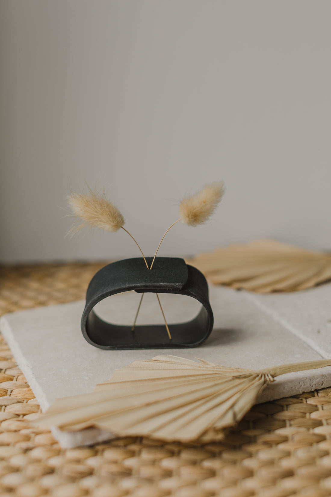 Polymer Clay Vase, Black