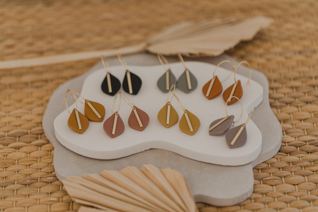 FLORENCE Mini - small drop earrings made of polymer clay