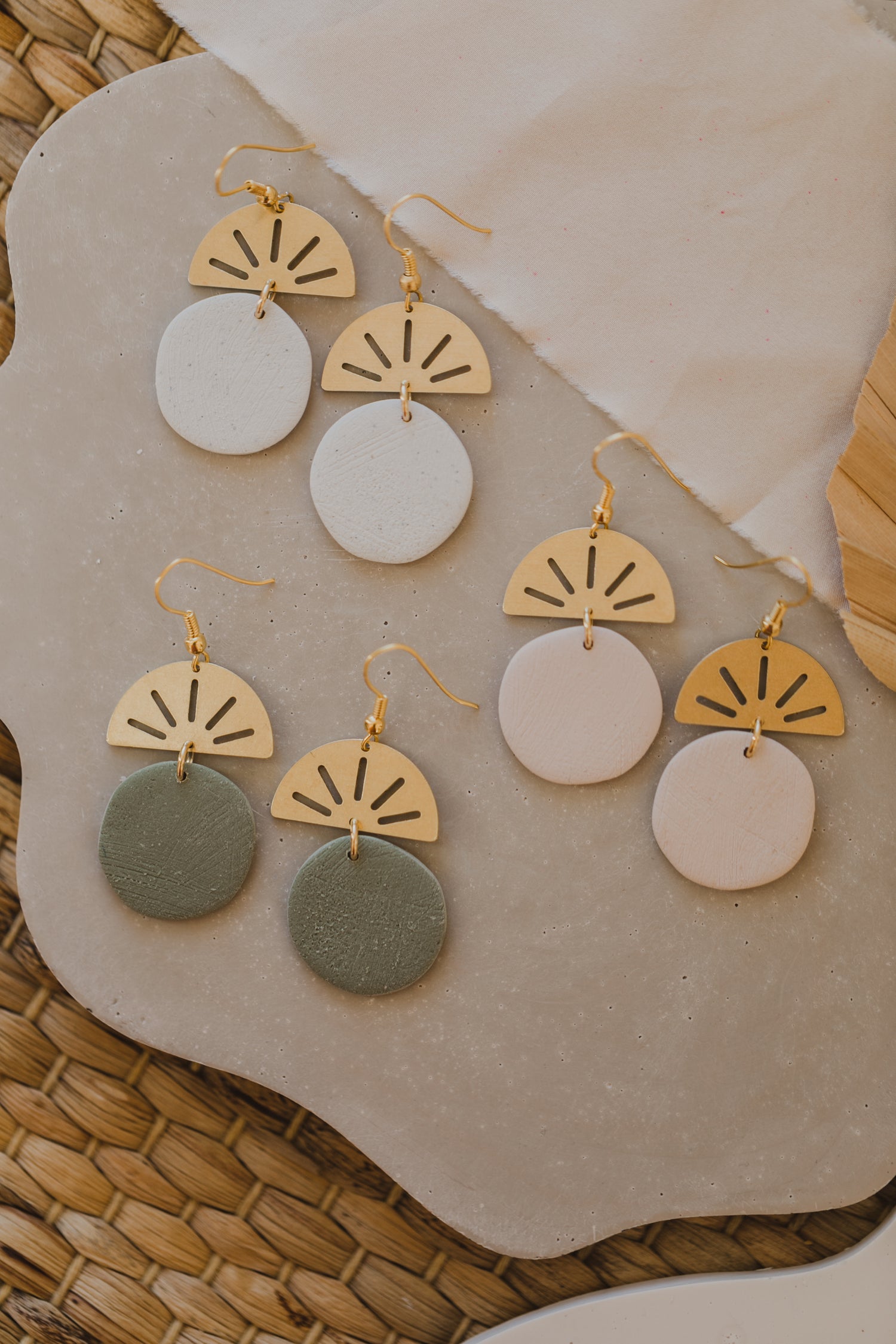 fringe earrings made of brass