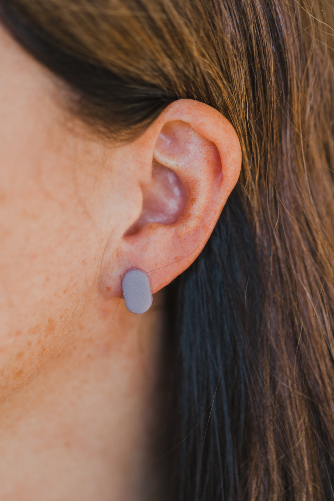 NUNI - small oval earrings made of polymer clay