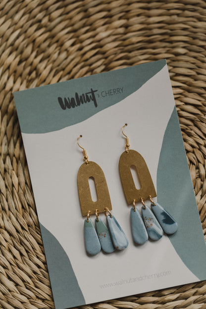 MARJA - small drop earrings gold