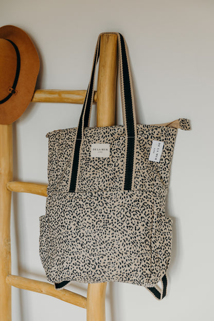 Beiger Leo Print Rucksack Shopper KOTO