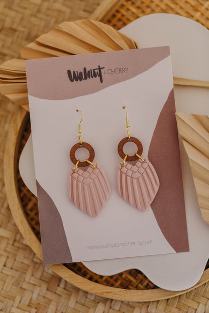 Polymer Clay Earring in Eucalyptus Green