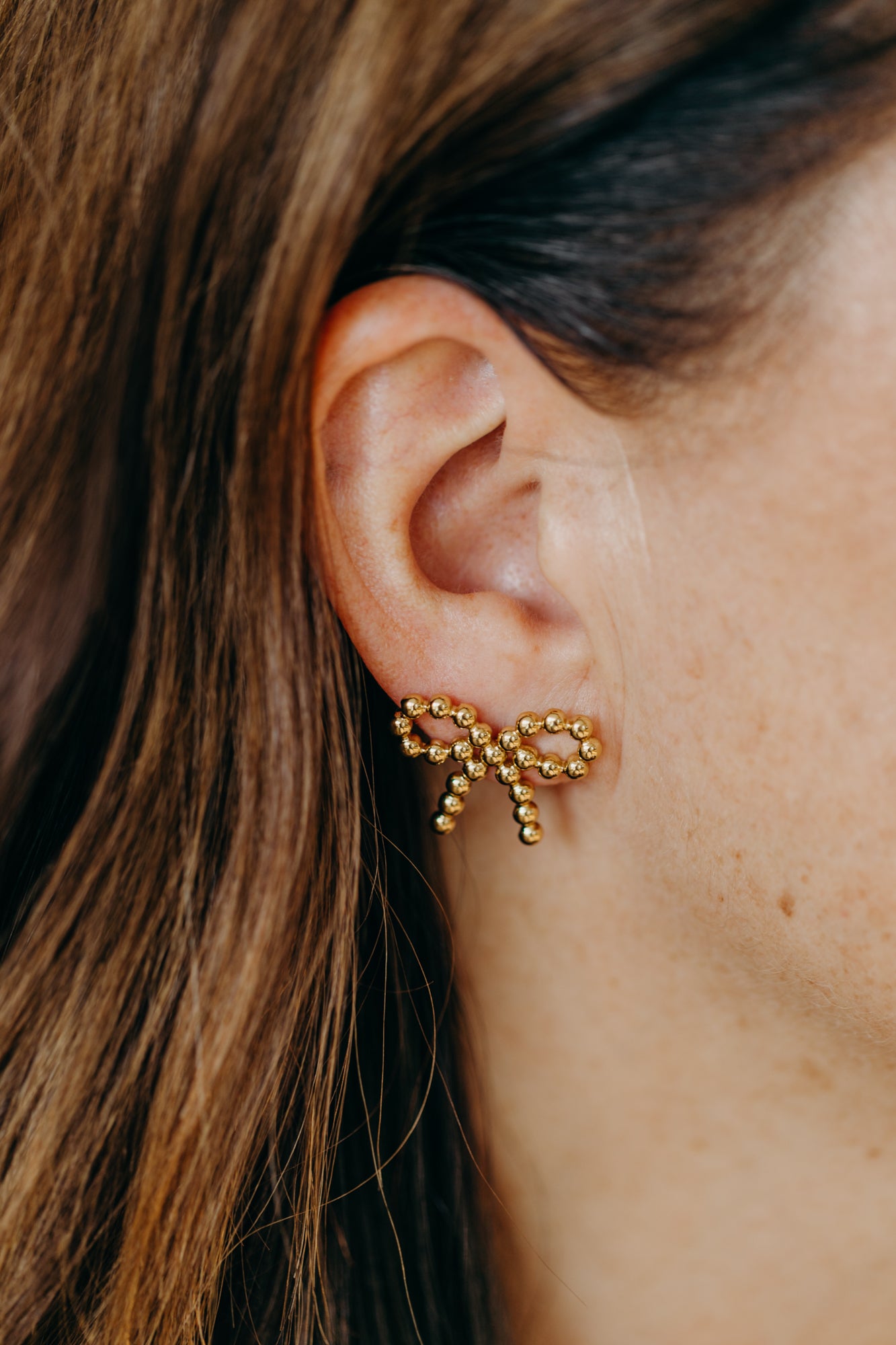 große Bow Knot Ohrringe aus Edelstahl