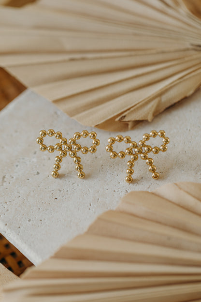 große Bow Knot Ohrringe aus Edelstahl