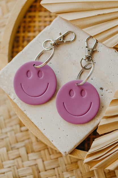 SMILEY Schlüsselanhänger fuchsia