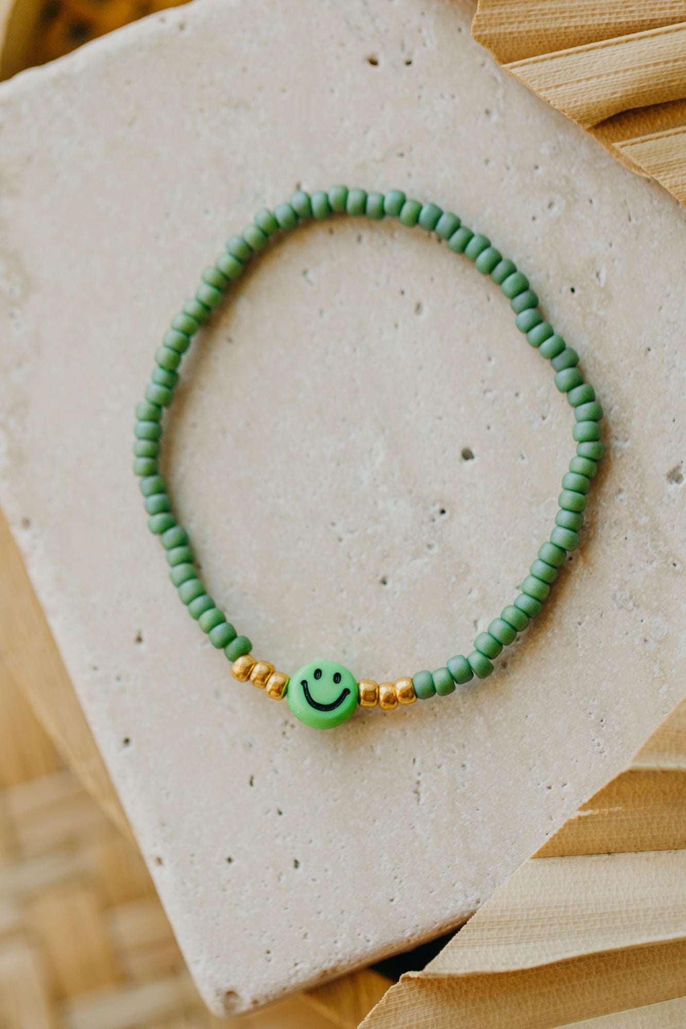 SMILEY Kinder Perlen-Armband in Grün