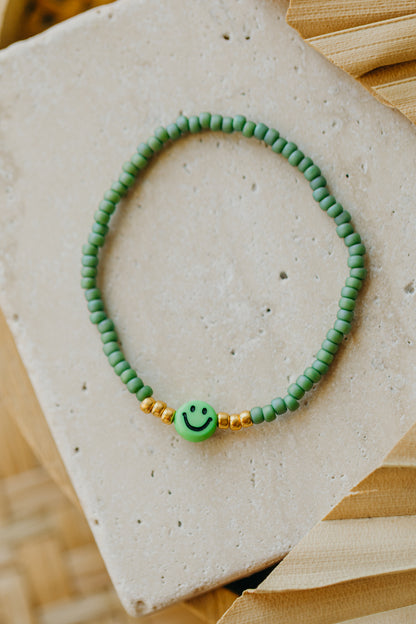 SMILEY Kinder Perlen-Armband in Grün