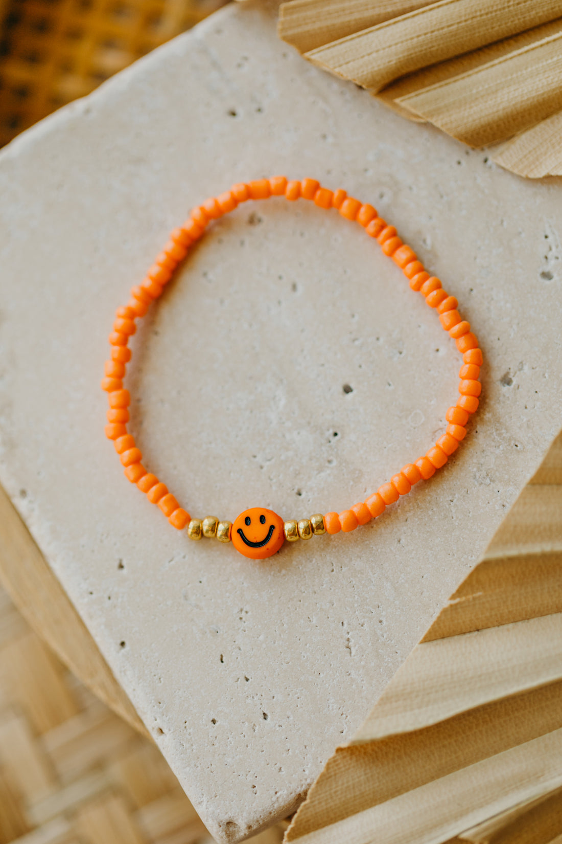 SMILEY Kinder Perlen-Armband in Orange