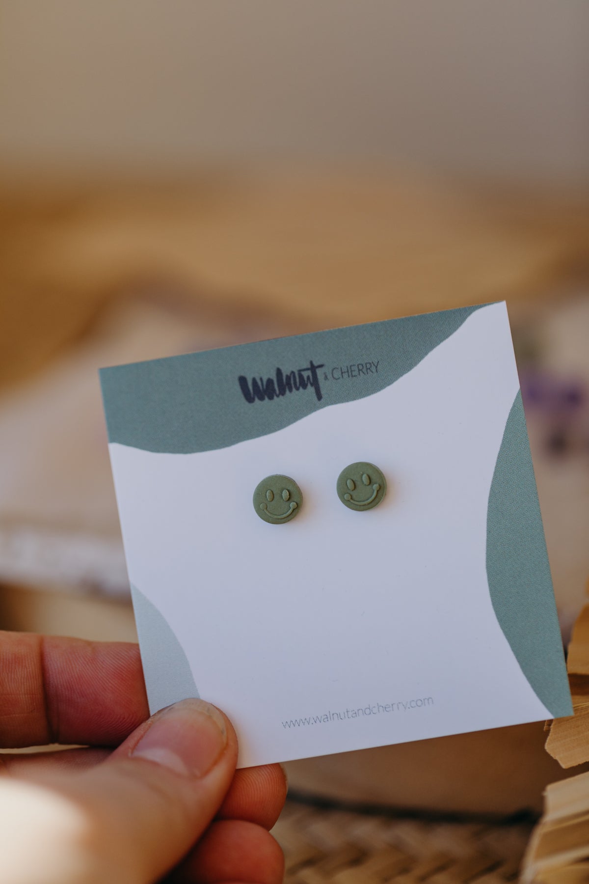 SMILEY - kleine bunte Ohrstecker aus Polymer Ton