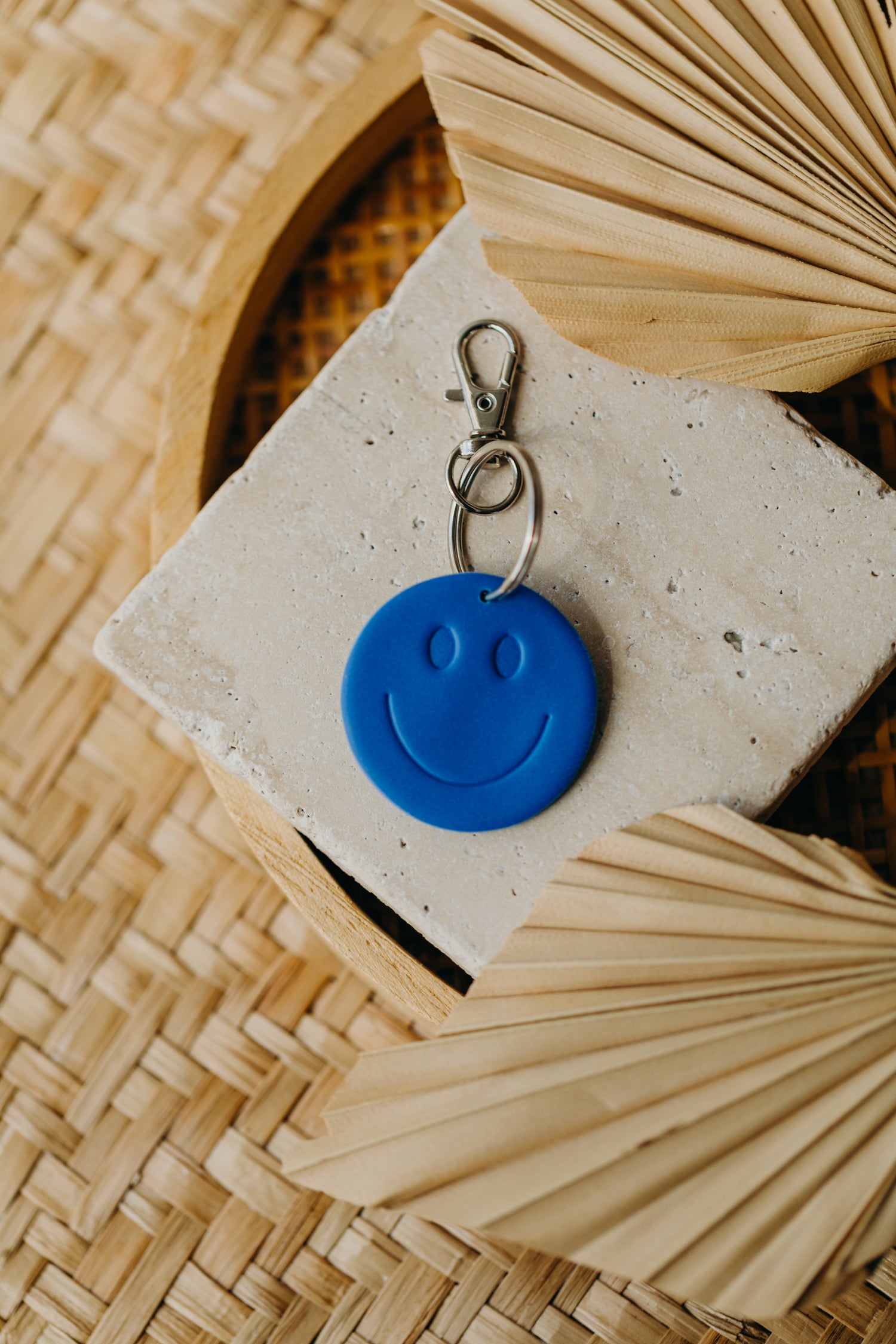SMILEY Schlüsselanhänger Kornblumenblau