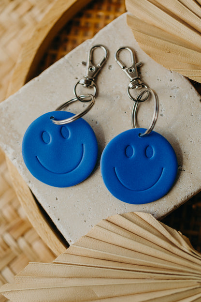 SMILEY Schlüsselanhänger Kornblumenblau