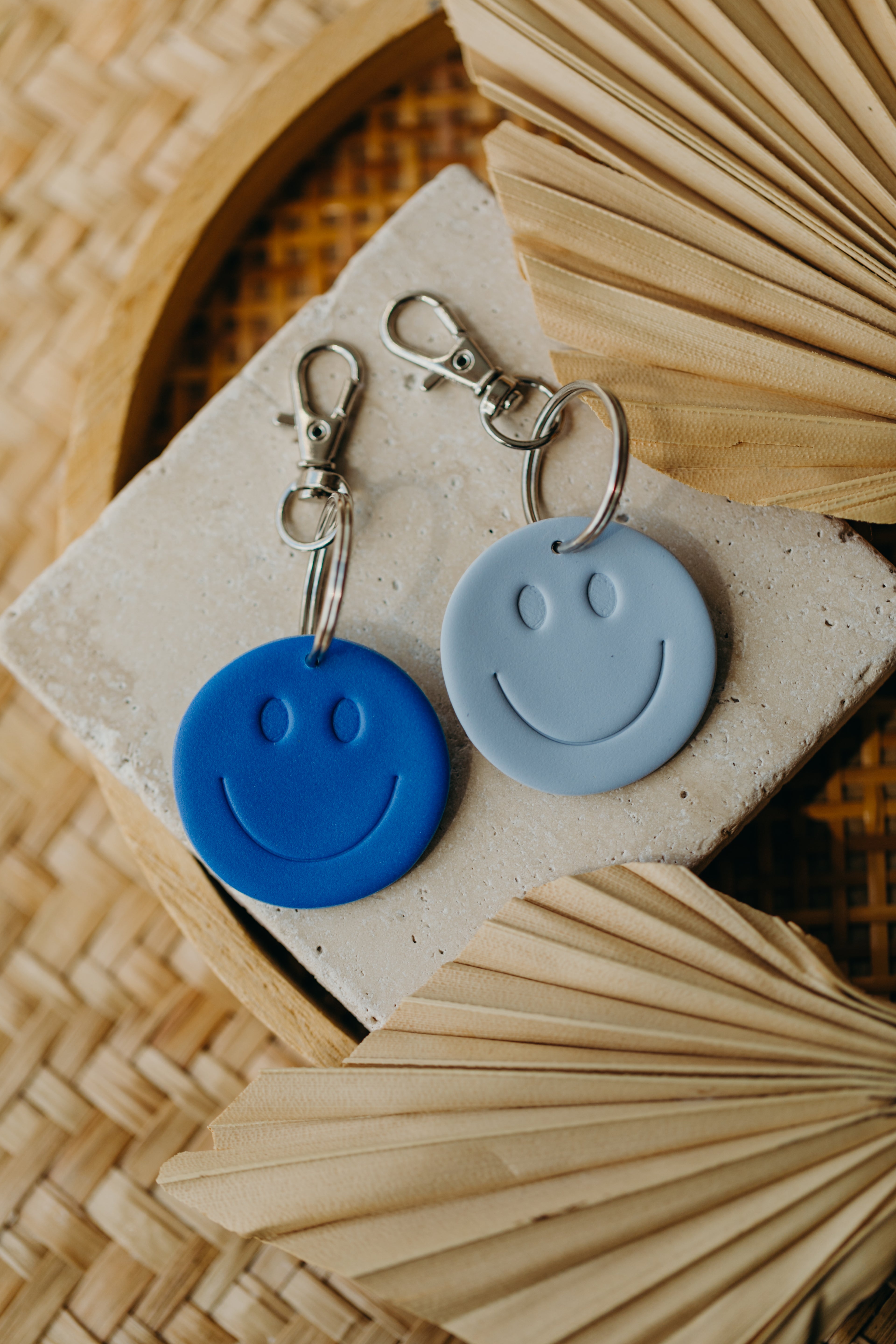 SMILEY Schlüsselanhänger Hellblau