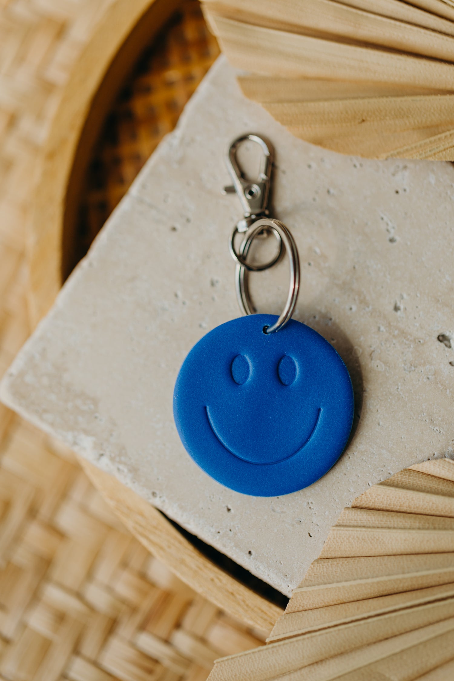 SMILEY Schlüsselanhänger Kornblumenblau