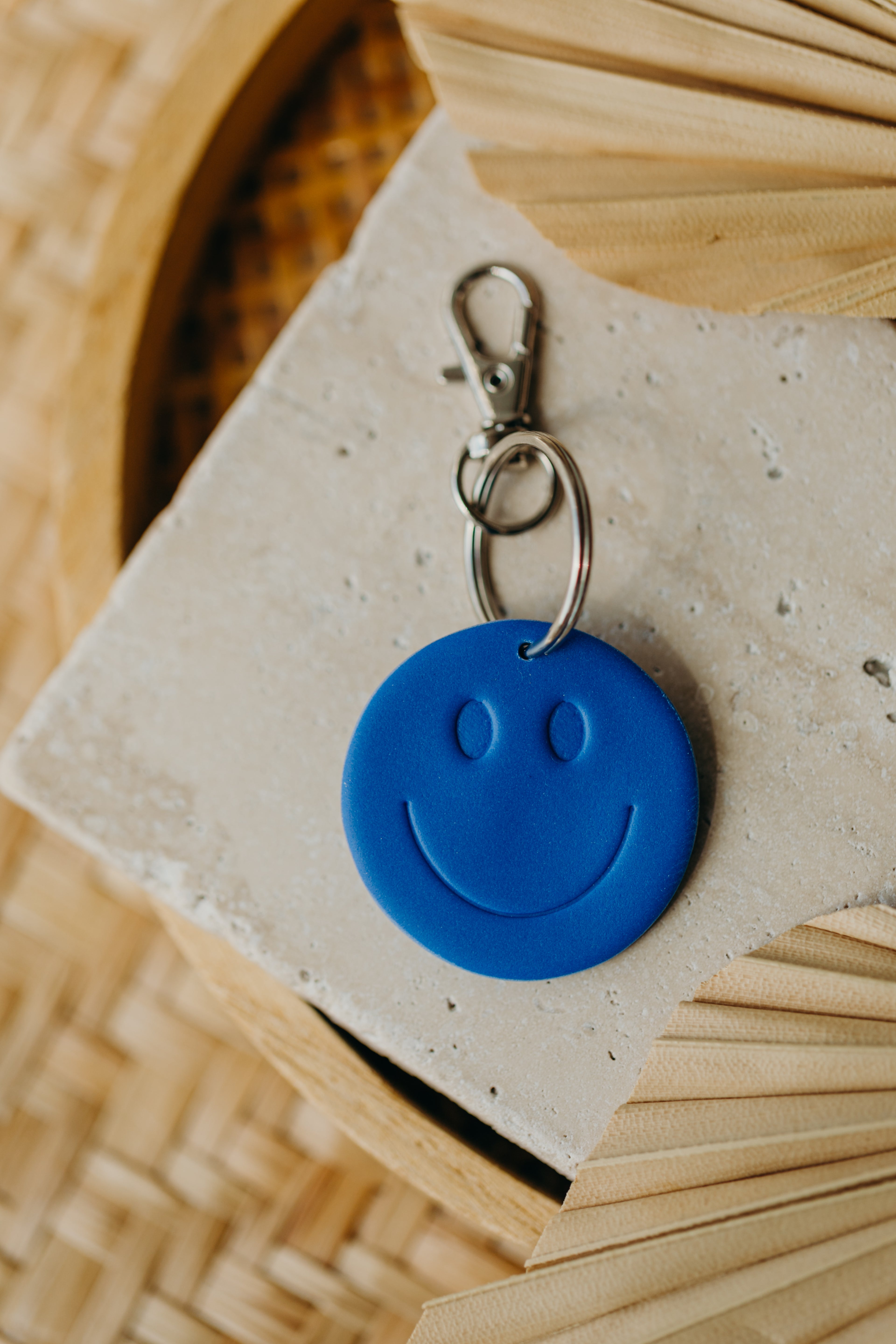 SMILEY Schlüsselanhänger Kornblumenblau