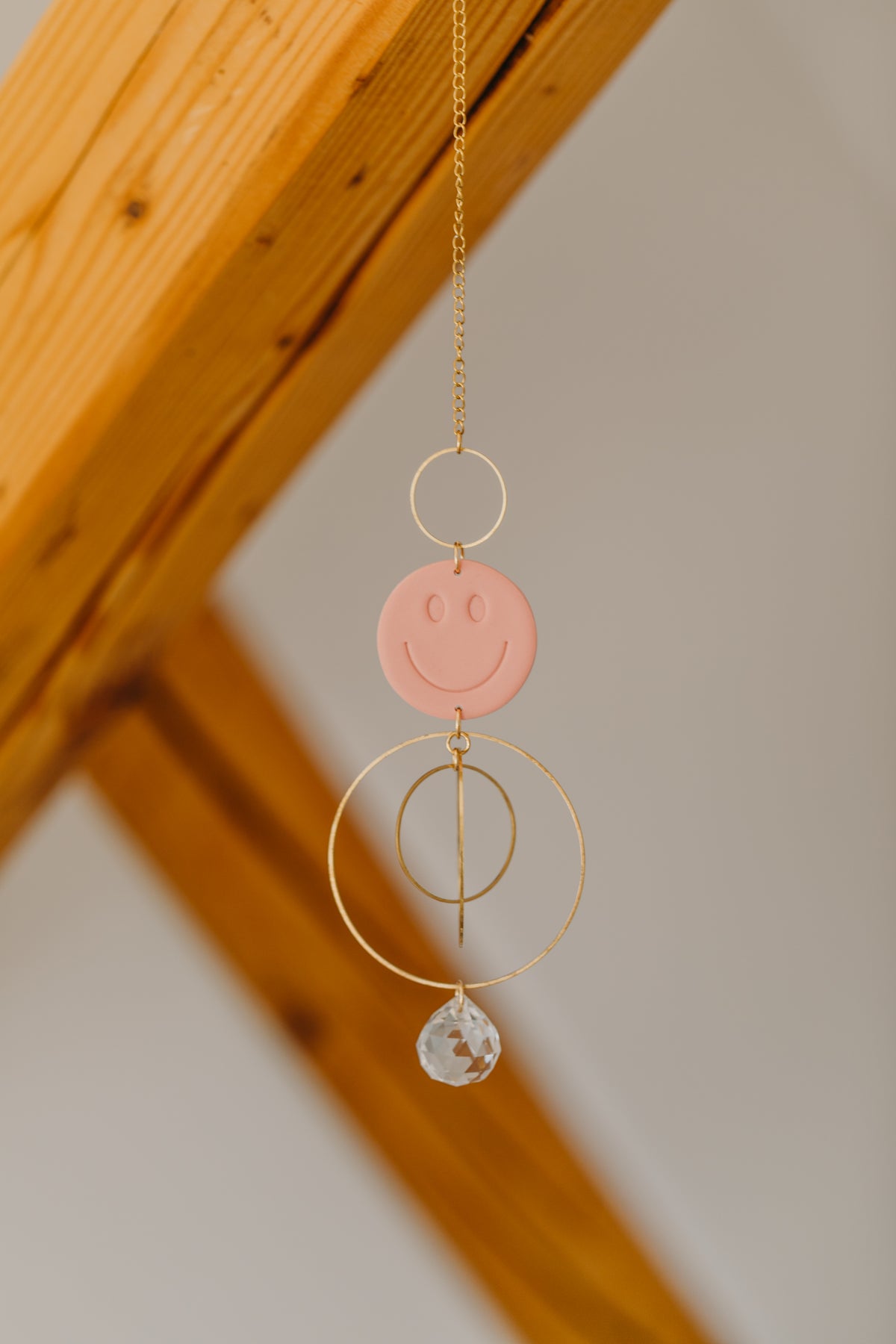 Sun catcher SMILEY French pink