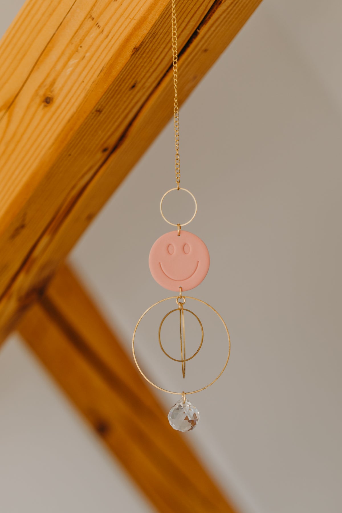 Sun catcher SMILEY French pink