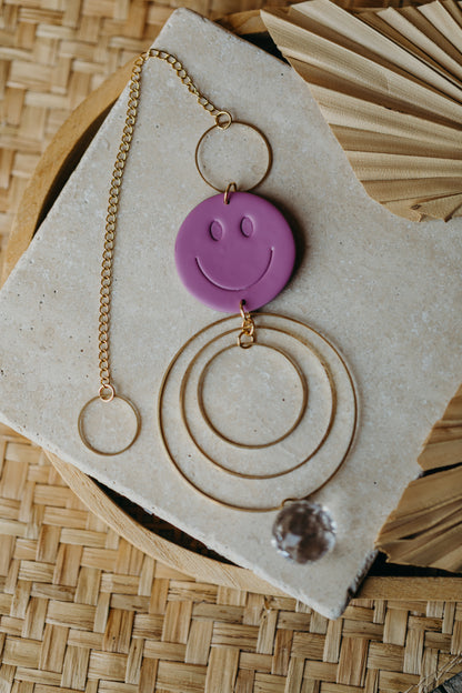 Suncatcher SMILEY fuchsia