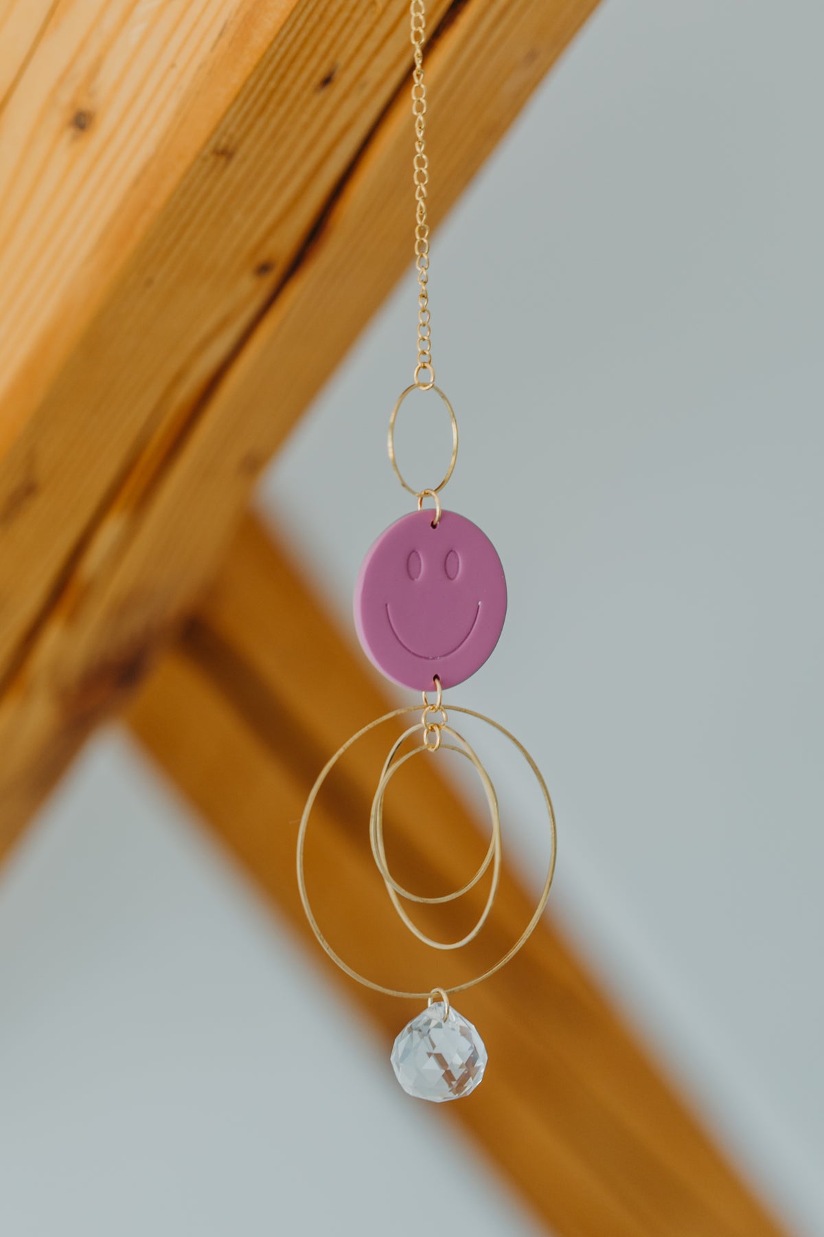 Suncatcher SMILEY fuchsia