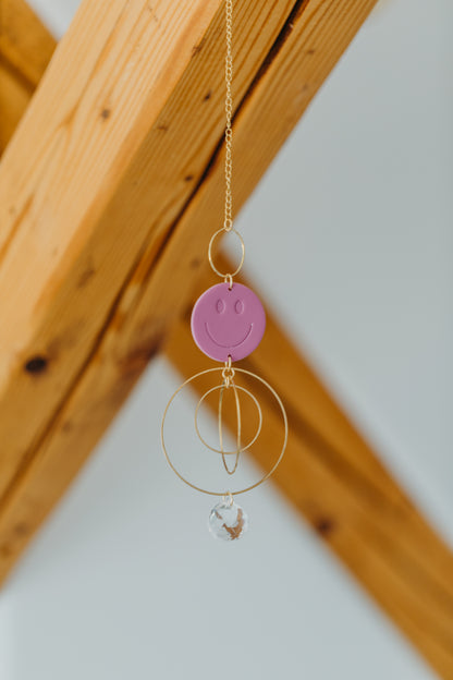 Suncatcher SMILEY fuchsia