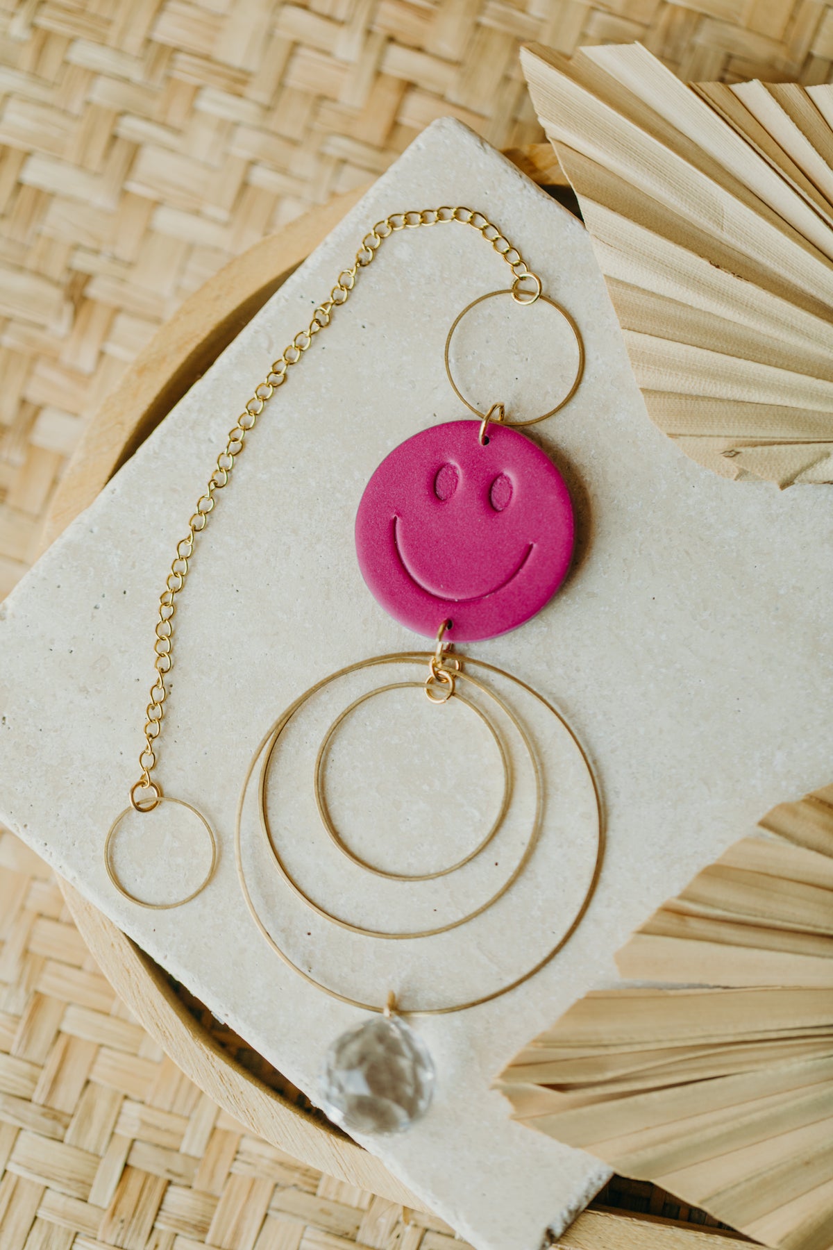 Sonnenfänger SMILEY himbeere
