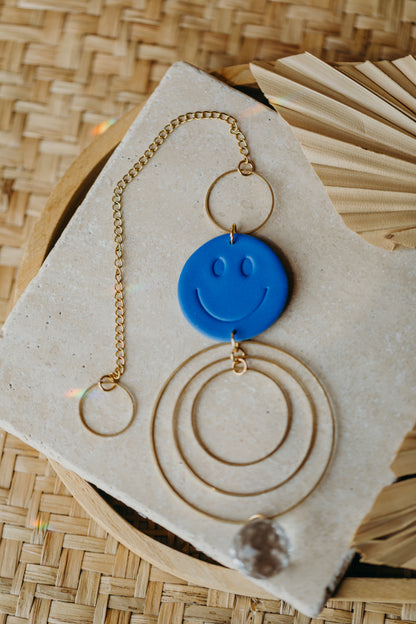 Sun Catcher SMILEY Cornflower Blue